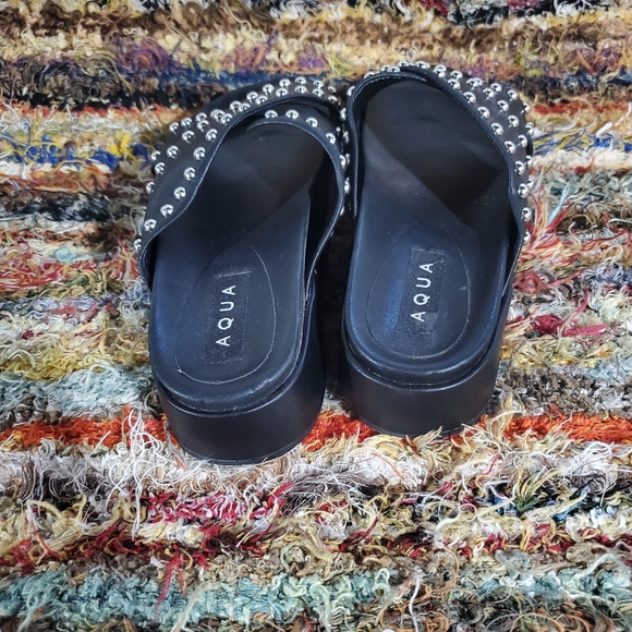 AQUA Krisa Studded Platform Slide Sandal - Picture 7 of 8